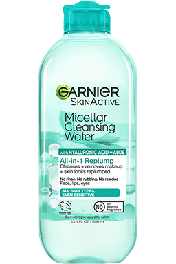 Front view of Cleansing Water With Hyaluronic Acid + Aloe, All Skin Types
